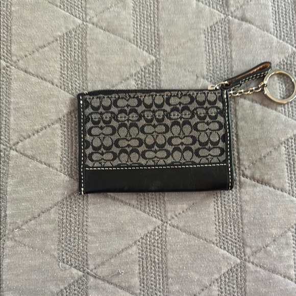 Coach Black Wristlet and Gray and Black Monogram Card Holder - Picture 13 of 16